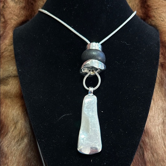 Chico's Jewelry - Chico's Silver and Black Pendant Necklace